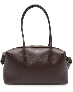 Yuzefi Brioche Duffle Leather Holdall Bag - Brown