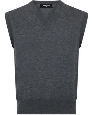 DSquared² D2 V-Neck Jumper - Grey