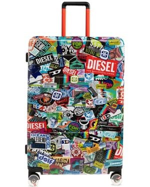 DIESEL Sticker-Print Suitcase - White