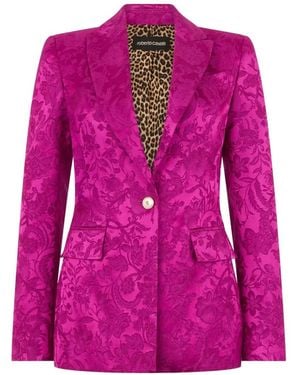 Roberto Cavalli Single-Breasted Blazer - Pink