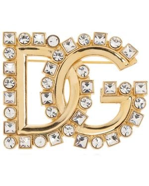 Dolce & Gabbana Dg クリスタル ブローチ - メタリック