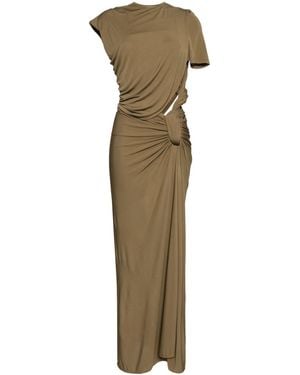 Christopher Esber Knotted Viscose Maxi Dress - Green