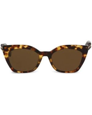 Stella McCartney Falabella Tortoiseshell Chain-Detail Sunglasses - Brown