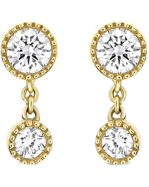Dinny Hall Double Diamond Drop Earrings - Metallic