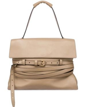 Moschino Tie Me Bag Medium - Natural
