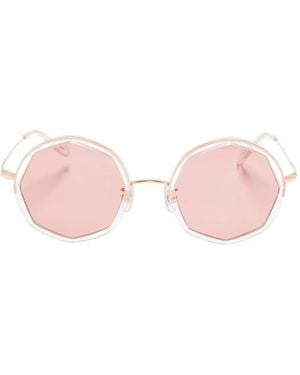 Megane and Me Edie Geometric-Frame Sunglasses - Pink