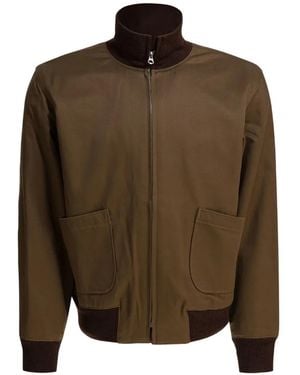 Buzz Rickson's Patch-Pocket Bomber Jacket - Brown