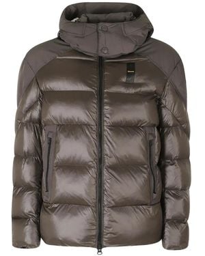 Blauer Quilted Hooded Jacket - Brown