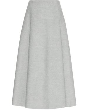Oscar de la Renta Tweed Skirt - White
