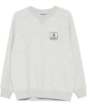 Barbour Pullover Mit Logo-Print - Weiß