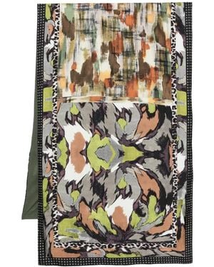 Pierre Louis Mascia Pañuelo de seda con estampado abstracto - Gris