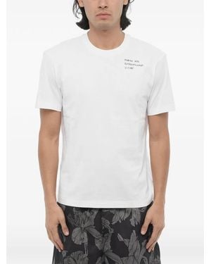 Neil Barrett Slogan-Print Crew-Neck T-Shirt - White