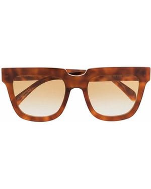 Retrosuperfuture Tortoiseshell-Effect Oversize-Frame Sunglasses - Brown