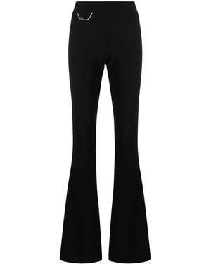 DSquared² Logo-chain Flared Trousers - Black