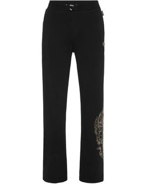 Philipp Plein Skull-Embellished Track Trousers - Black