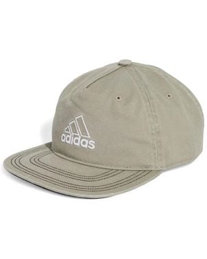 adidas Logo-Embroidered Cotton Cap - Grey