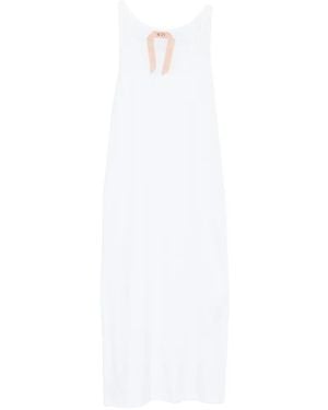 N°21 V-Neck Jersey Dress - White