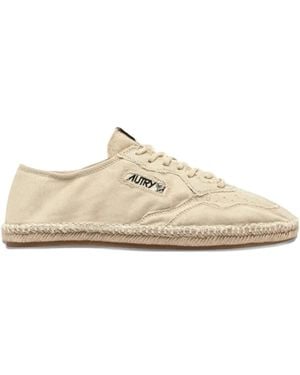Autry Canvas Jute Espadrilles - White