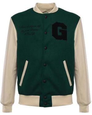 Giuliano Galiano Veste À Manches En Cuir - Green