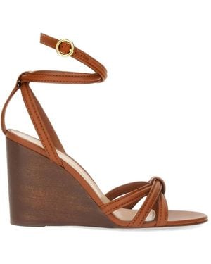 Gianvito Rossi Rabat Wedge Sandalen - Braun
