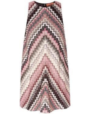 Missoni A Line Zigzag Patterned Dress - Multicolor