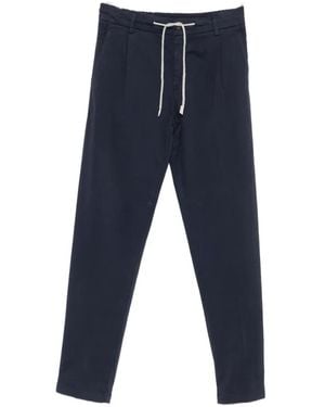 Eleventy Drawstring Straight-Leg Pants - Blue