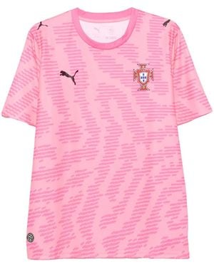 PUMA X Fpf Logo-Patch Graphic-Print T-Shirt - Pink
