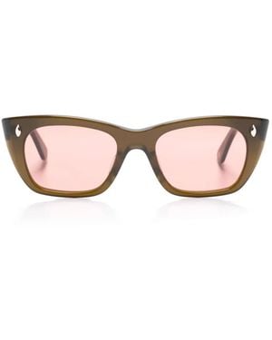 Garrett Leight Webster Rectangle-Frame Sunglasses - Pink