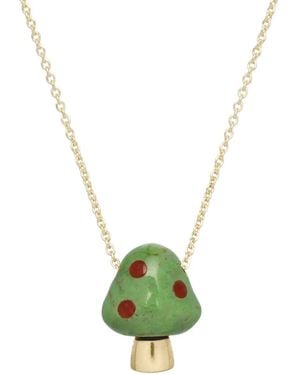 Aliita 9K Mushroom-Pendant Necklace - White