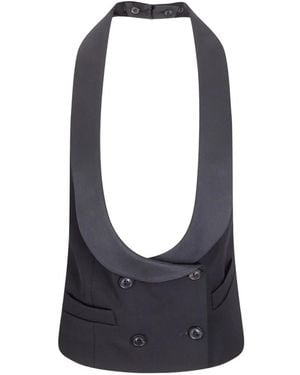 Maison Margiela Double-Breasted Waistcoat - Blue