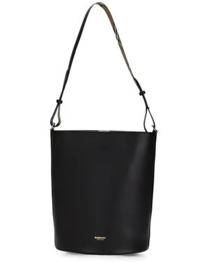 Burberry Borsa A Spalla Con Stampa Logo - Nero