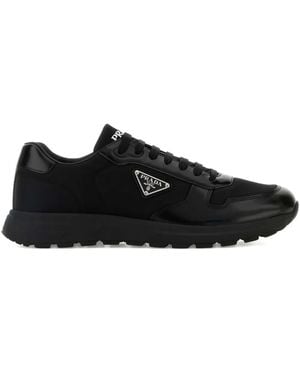 Prada Leren Sneakers - Zwart