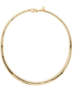 Ryenn's Eyes Sculpted Collar Necklace - Metallic