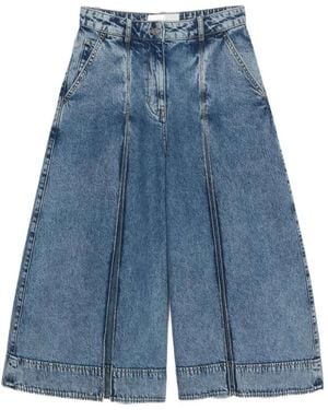 3.1 Phillip Lim Pleated Cotton Midi Skirt - Blue