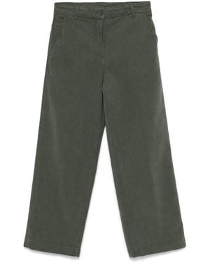 Aspesi Twill Cropped Trousers - Green
