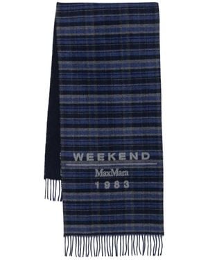 Weekend by Maxmara Schal mit Fransen - Blau
