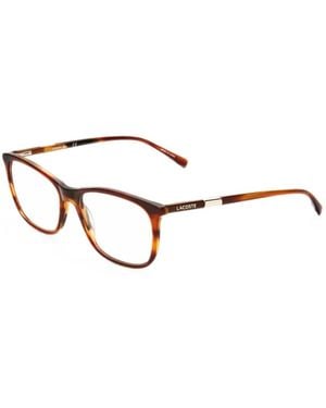 Lacoste Tortoiseshell-Effect Rectangle-Frame Glasses - White