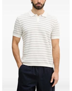 Guess Striped Polo Shirt - White