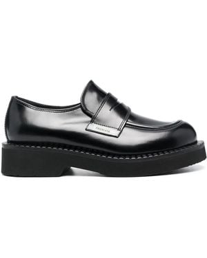 Premiata Chunky Leather Lug Loafers - Black