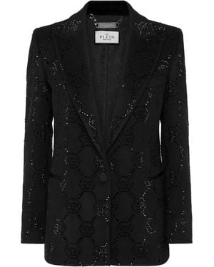 Philipp Plein Monogram Blazer - Black