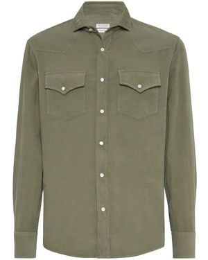 Brunello Cucinelli デニムシャツ - グリーン