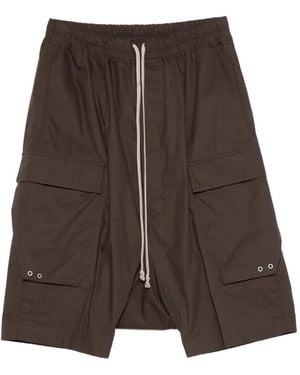 Rick Owens Cargo Pods Drawstring Shorts - Brown