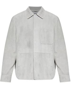 Loewe Suede Leather Overshirt - Grey