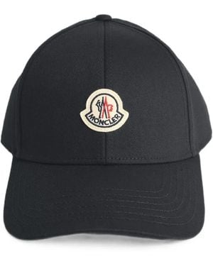 Moncler Logo-Patch Cotton Cap - Black
