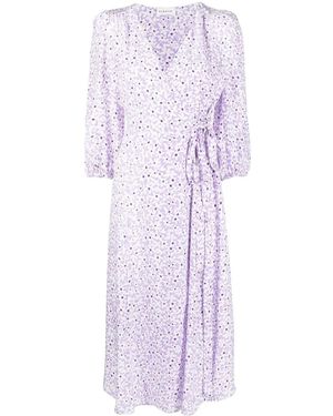 P.A.R.O.S.H. Wickelkleid Mit Blumen-Print - Lila