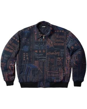 Palace Downtown Graphic-Print Jacket - Blue