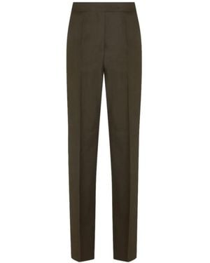 Max Mara Pressed-Crease Tailored Pants - Brown