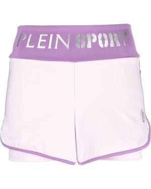 Philipp Plein Logo-Waistband Jogging Shorts - Pink