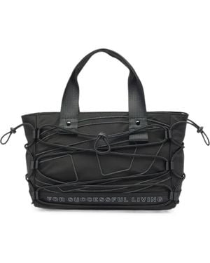 DIESEL Tech-D S X Bungee-Cord Tote Bag - Black