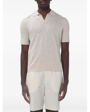 Brooksfield V-Neck Bowling-Collar T-Shirt - Multicolour
